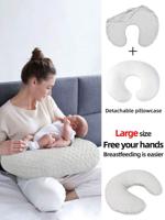 1pc Extra Large Nursing Pillow For Baby, Multifunctional Feeding Pillow For Pregnant Women, Anti-Spit, Soft Baby Pillow, Mommy Breastfeeding Products Cement Gray / one-size