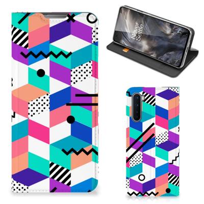 OnePlus Nord Stand Case Blokken Kleurrijk