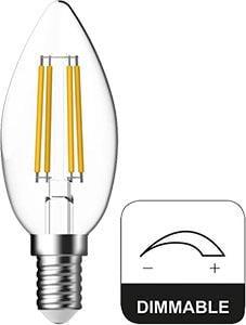 Energetic LED kaars E14 4,2-40W 2700K filament helder dimbaar - 2720130