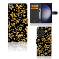 Samsung Galaxy S24 Ultra Hoesje Gouden Bloemen