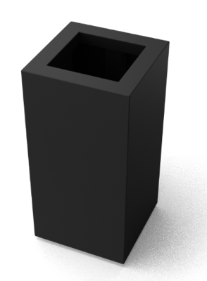 Artus rechthoekige Aluminium plantenbakken Lengte: 400 Breedte: 400 Hoogte: 800 - Geroba