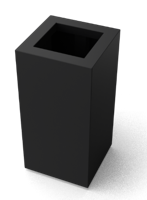 Artus rechthoekige Aluminium plantenbakken Lengte: 400 Breedte: 400 Hoogte: 800 - Geroba
