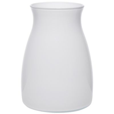 Bloemenvaas Julia - wit glans - glas - D10 x H20 cm Bloemenvaas Julia - wit glans - glas - D10 x H20 cm