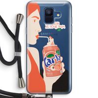 Peach please!: Samsung Galaxy A6 (2018) Transparant Hoesje met koord