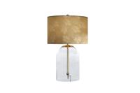 Tafellamp CLASSICO 50cm lampenkap witgoud glas transparant goud - 46012