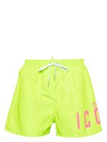 DSQUARED2 short de bain élastiqué à logo imprimé - Vert - thumbnail