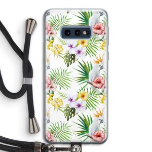 Gele kuif: Samsung Galaxy S10e Transparant Hoesje met koord