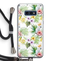Gele kuif: Samsung Galaxy S10e Transparant Hoesje met koord