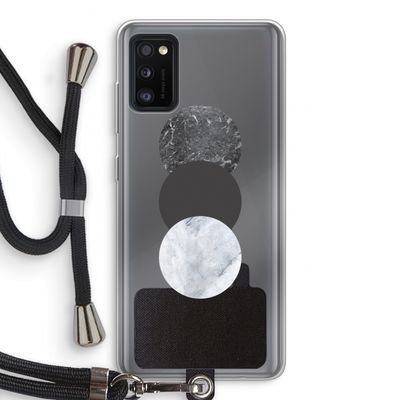 Marmeren cirkels: Samsung Galaxy A41 Transparant Hoesje met koord