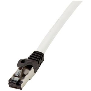 LogiLink CQ8102S RJ45 CAT 8.1 S/FTP 15.00 m Grijs-wit (RAL 7035) Afscherming gevlochten, Halogeenvrij 1 stuk(s)