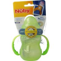Nuby Trainingsfles anti lekspeen en anti lektuit 0+