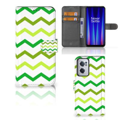 OnePlus Nord CE 2 | Telefoon Hoesje | Zigzag Groen