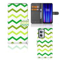 OnePlus Nord CE 2 | Telefoon Hoesje | Zigzag Groen