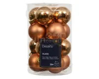 Kerstballen Glas Ø3,5cm Brandy 16st