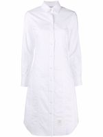 Thom Browne robe-chemise à patch logo - Blanc - thumbnail