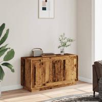 Dressoir 102x35x55 cm bewerkt hout oud houtkleurig