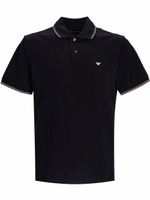 Emporio Armani polo à logo brodé - Bleu