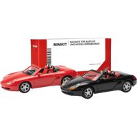 Herpa 013963 H0 Auto Porsche Boxster S, rood en zwart Herpa 013963 H0 Auto Porsche Boxster S, rood en zwart