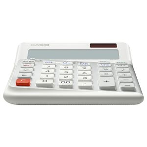 Casio DE-12E-WE Bureaurekenmachine Wit Aantal displayposities: 12 werkt op batterijen, werkt op zonne-energie (b x h x d) 140 x 188 x 35 mm