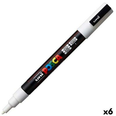 Markeerstift POSCA PC-3M Wit (6 Stuks)