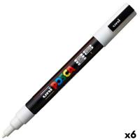 Markeerstift POSCA PC-3M Wit (6 Stuks)
