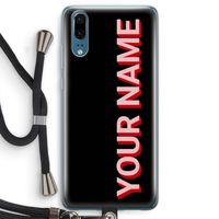 Namecase: Huawei P20 Transparant Hoesje met koord Namecase: Huawei P20 Transparant Hoesje met koord
