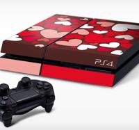 Sticker Playstation 4 hartjes Sticker Playstation 4 hartjes