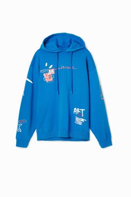 Graffiti hoodie - BLUE - XXL Graffiti hoodie - BLUE - XXL