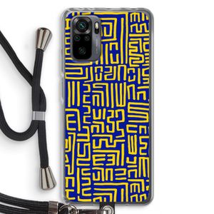 Majorelle Blue Print: Xiaomi Redmi Note 10 Pro Transparant Hoesje met koord