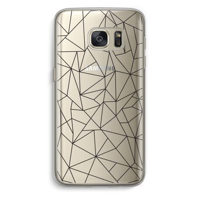 Geometrische lijnen zwart: Samsung Galaxy S7 Transparant Hoesje