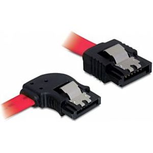 Delock 82603 SATA 3 Gb/s Kabel recht naar links haaks 50cm rood