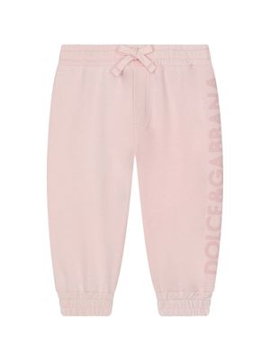 Dolce & Gabbana Kids pantalon de jogging à logo - Rose