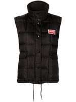 Kenzo gilet matelassé à patch logo - Noir - thumbnail