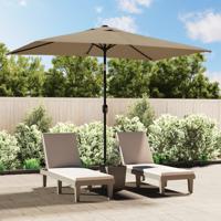 VidaXL Parasol met metalen paal 300x200 cm taupe - thumbnail