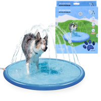 Coolpets splash zwembad sproeier blauw hondenspeelgoed - thumbnail