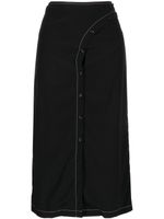 Low Classic jupe mi-longue boutonnée - Noir