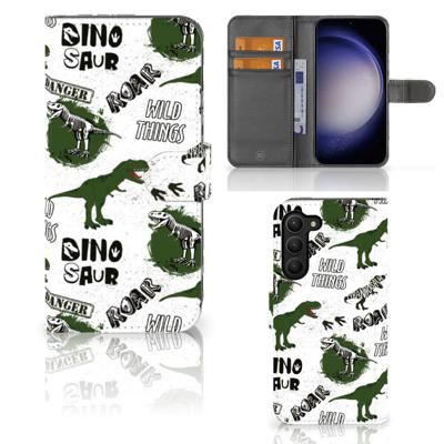 Telefoonhoesje | Met pasjeshouder | voor Samsung Galaxy S23 Plus Dinosaurus