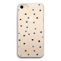 Blauwe stippen: iPhone 7 Transparant Hoesje