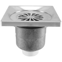 Riko Luxe Doucheput - met Onderuitlaat - 14x14cm - RVS