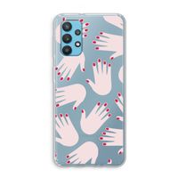 Hands pink: Samsung Galaxy A32 4G Transparant Hoesje