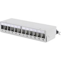 Digitus DN-93706 12 poorten Netwerkpatchpaneel Zonder connectoren 1 HE Meerdere kleuren Niet ingericht