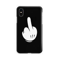 Middle finger black: iPhone Xs Volledig Geprint Hoesje