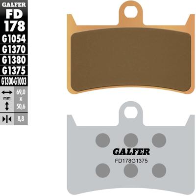 GALFER remblokken "fd178" brake pad fd178 g1375 sintered metal