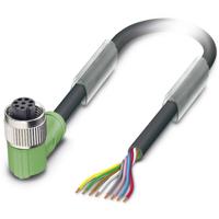 Phoenix Contact 1522642 Sensor/actuator connector, geassembleerd M12 Aantal polen (sensoren): 8 Bus, haaks 5.00 m 1 stuk(s) Piece