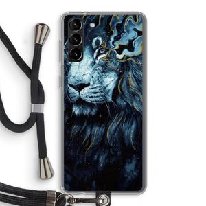 Darkness Lion: Samsung Galaxy S21 Plus Transparant Hoesje met koord