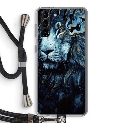 Darkness Lion: Samsung Galaxy S21 Plus Transparant Hoesje met koord