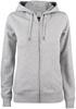 Clique 021005 Premium OC Hoody FZ Ladies - Grijsmelange - XS