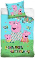 Peppa Pig Dekbedovertrek Being Funny With Mummy 140 x 200 cm katoen