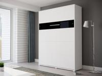 Opklapbed HOUDI 160x200 cm wit/zwart