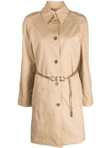 Michael Michael Kors trench à ceinture en chaîne - Marron